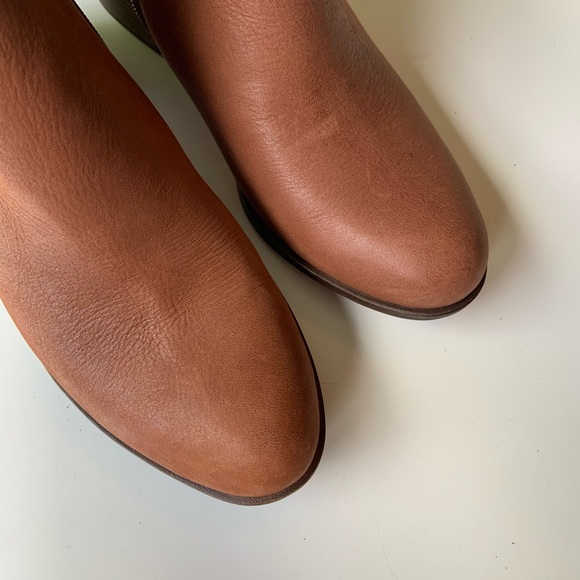 lucky brand balexa leather cognac ankle booties - Picture 6 of 9